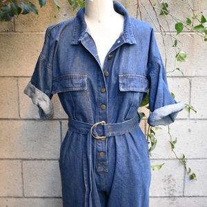 vintage denim boiler suit